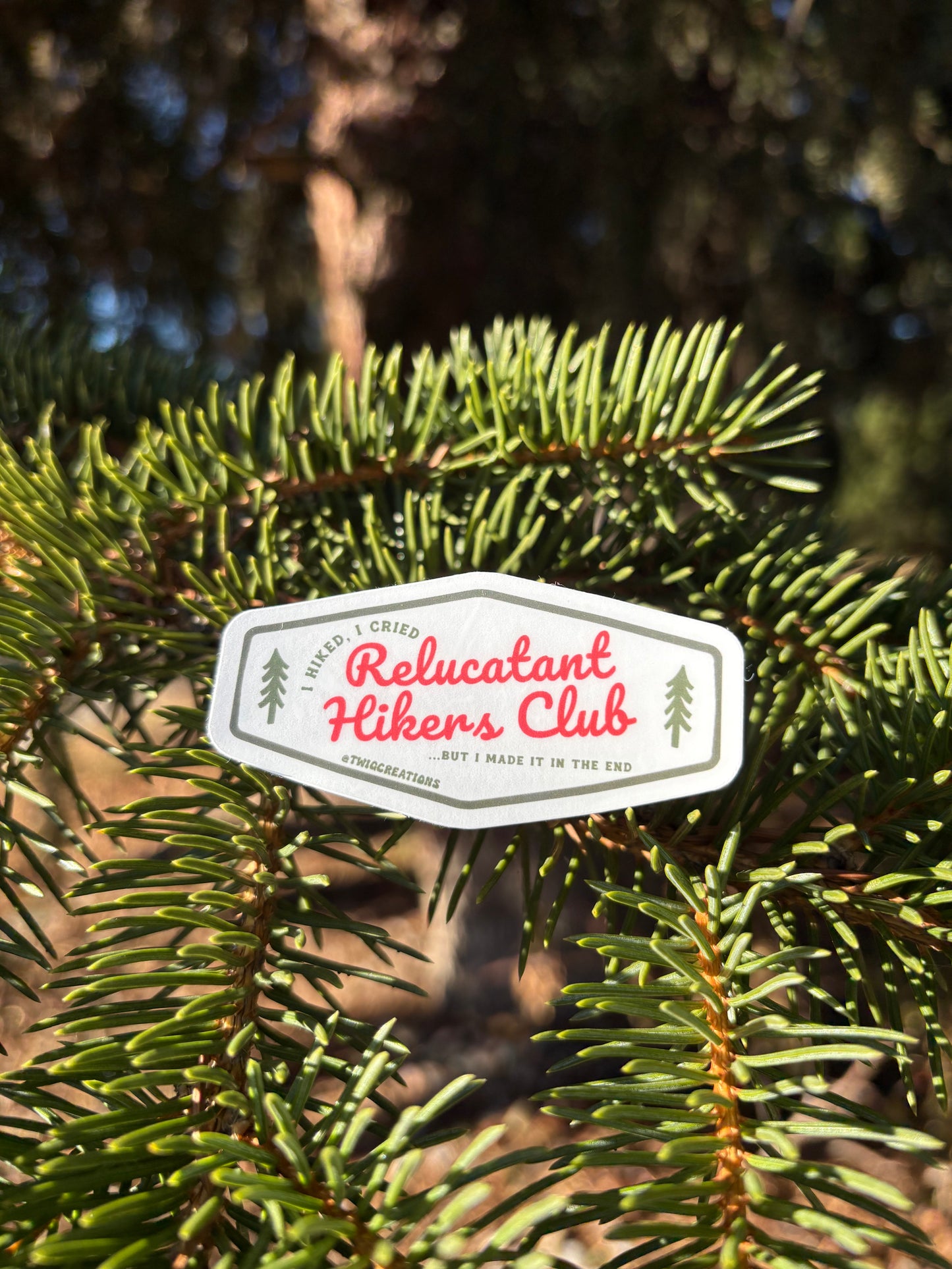 Reluctant Hikers Club Sticker Twig Creations