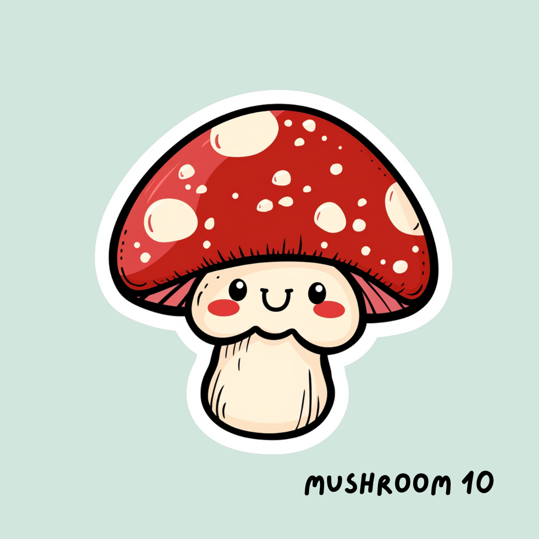 Cute Mushroom Sticker Twig Creations