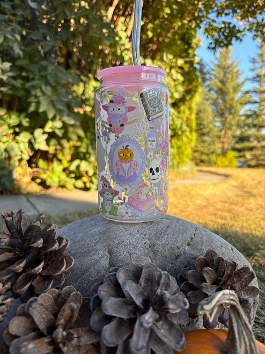 Witching Hour Wonders 16 oz Glass Cup Twig Creations