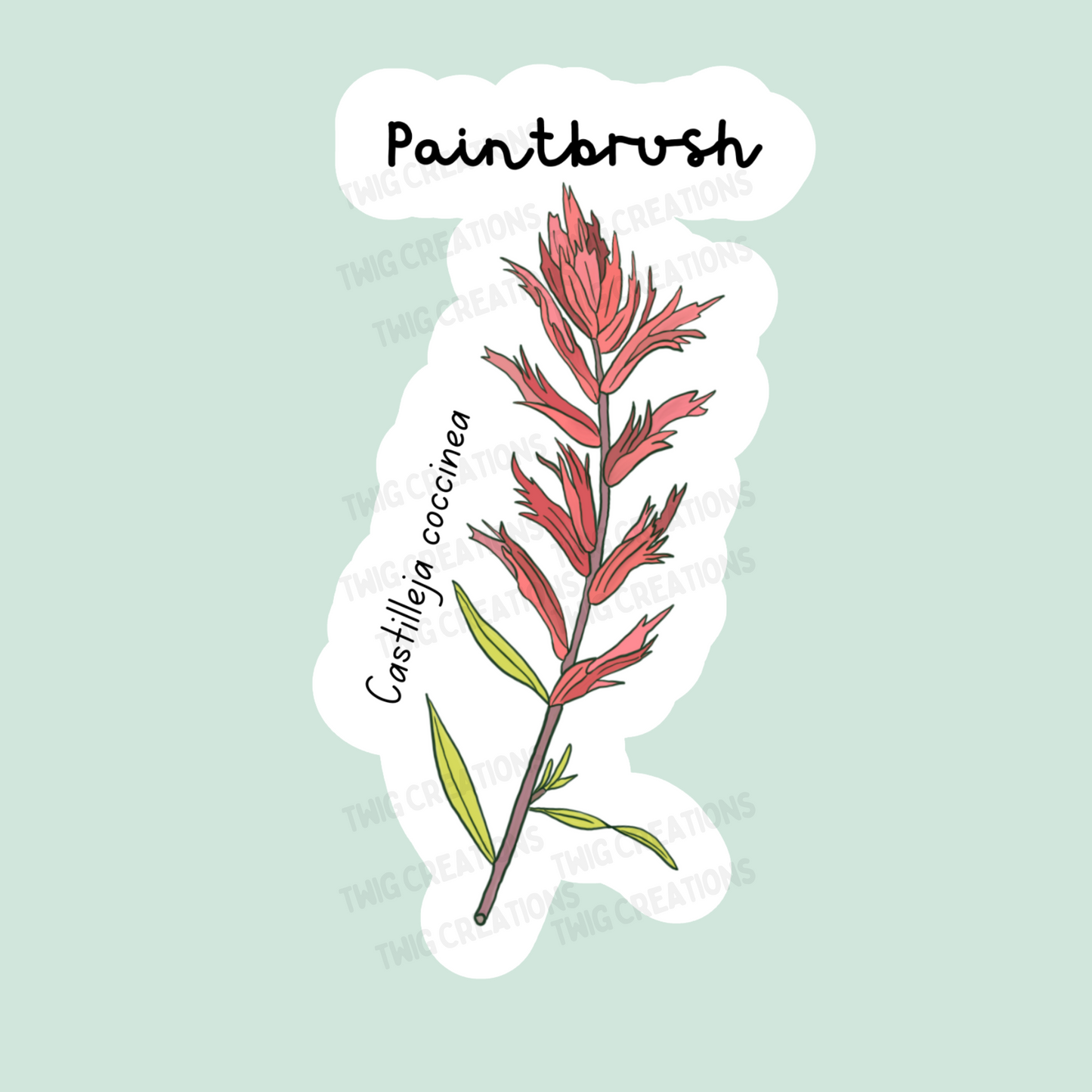 Paintbrush Sticker Twig Creations