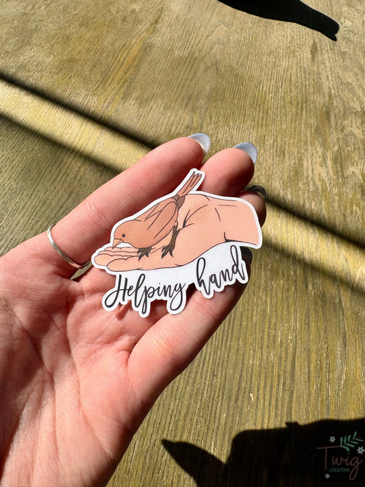 Bird in Hand Sticker Twig Creations