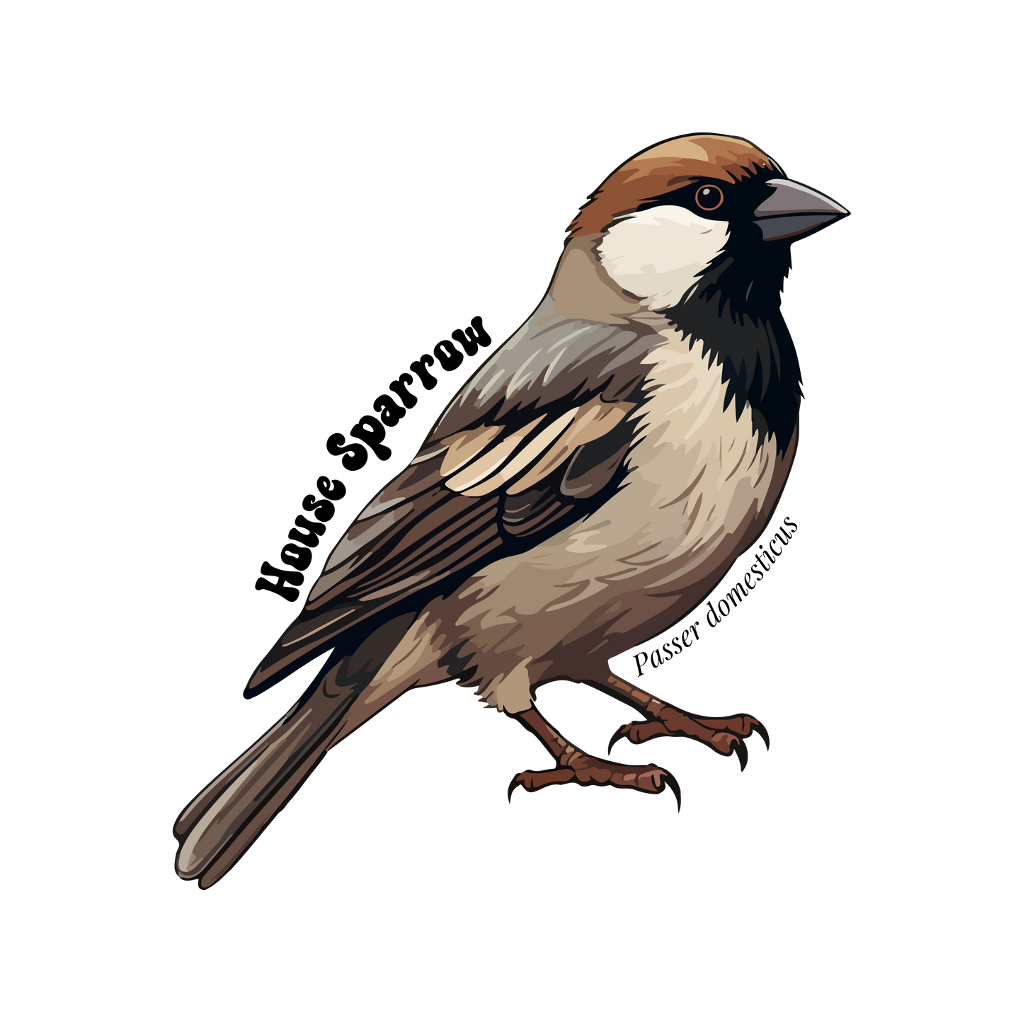 House Sparrow Sticker Twig Creations