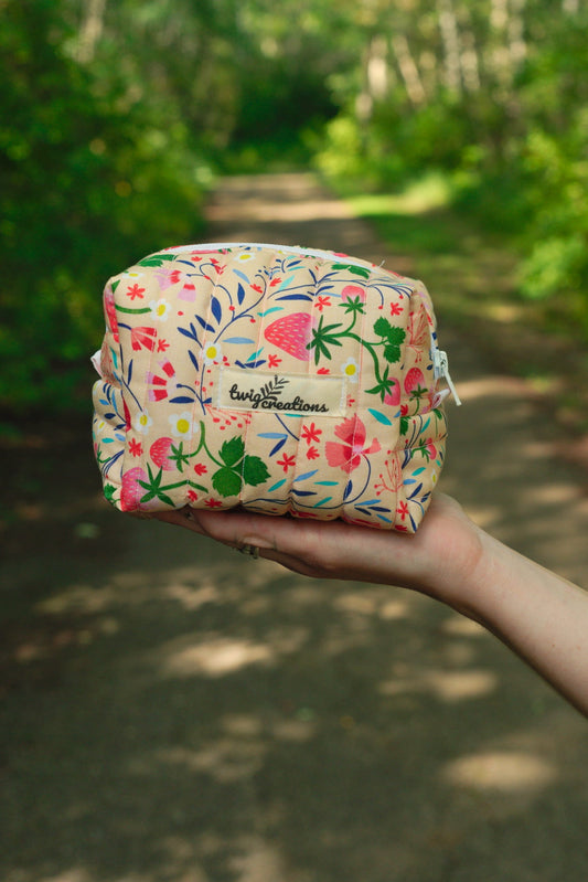 Strawberry Patch Makeup Bag Twig Creations
