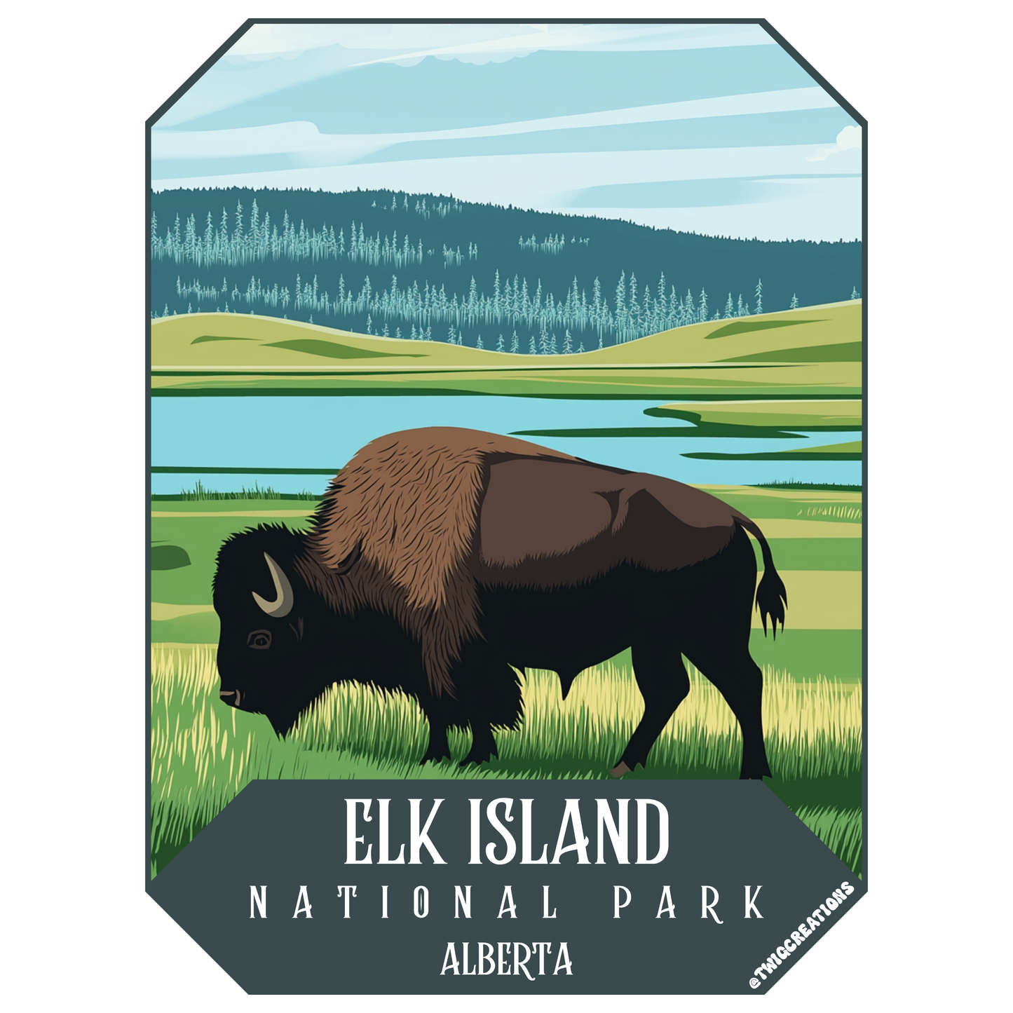 Elk Island National Park Sticker Twig Creations