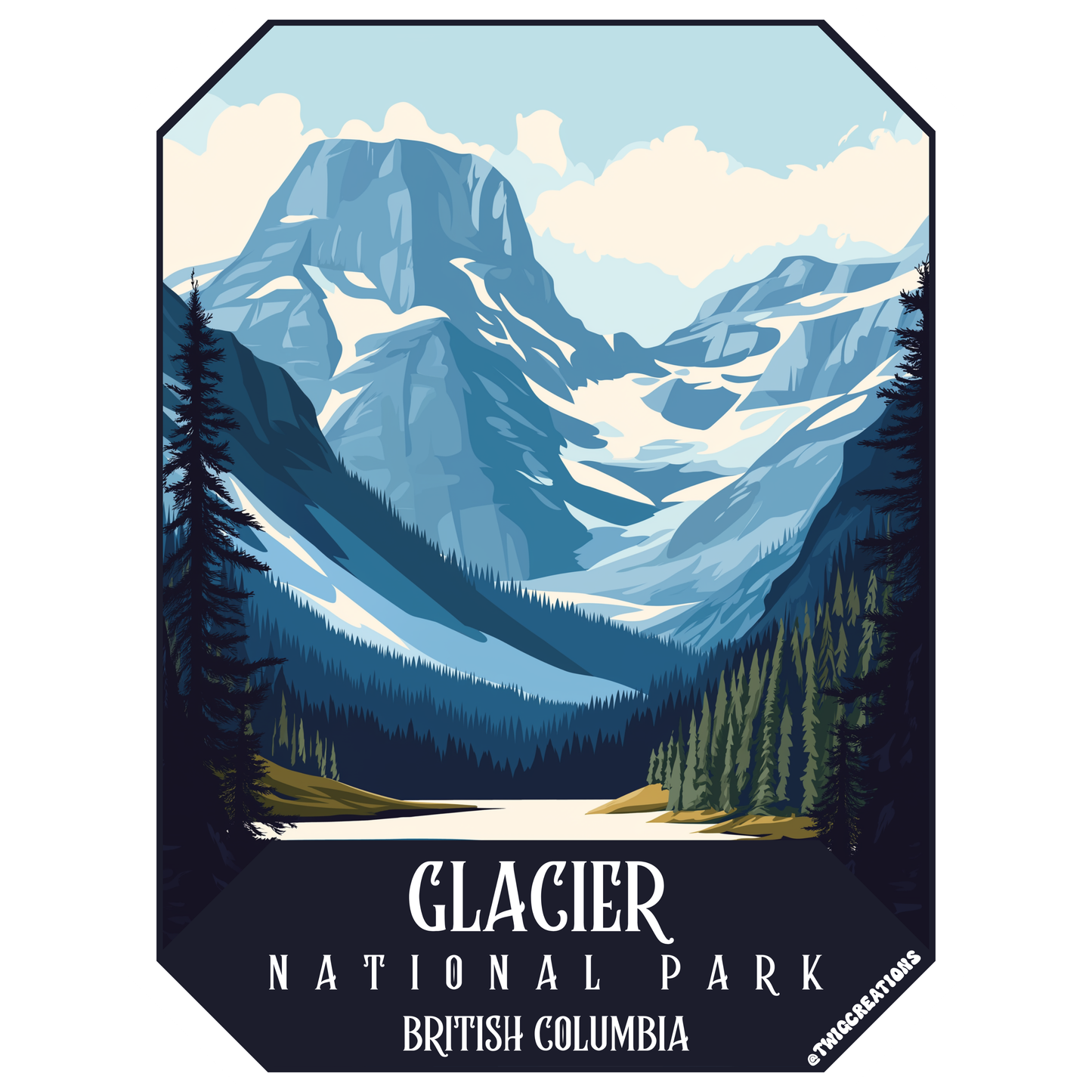 Glacier National Park Sticker Twig Creations