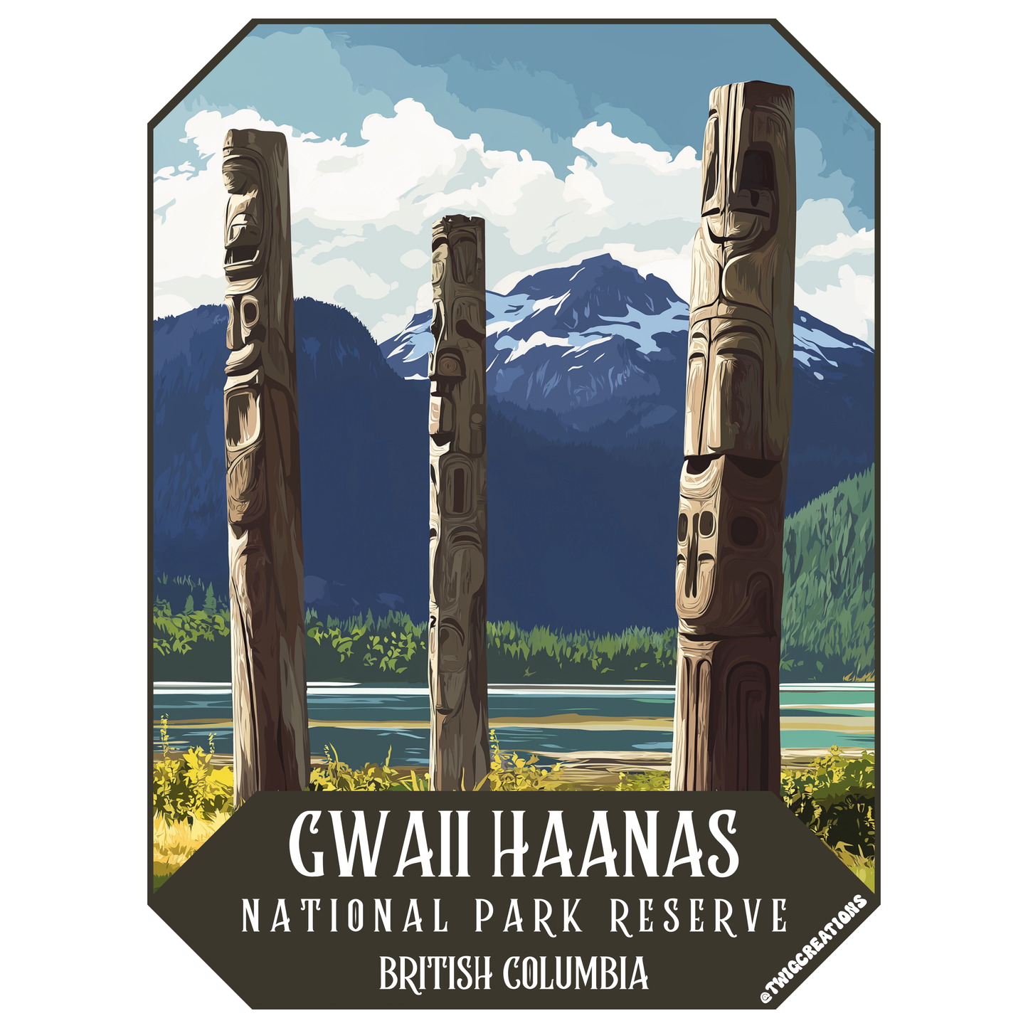 Gwaii Haanas National Park Sticker Twig Creations