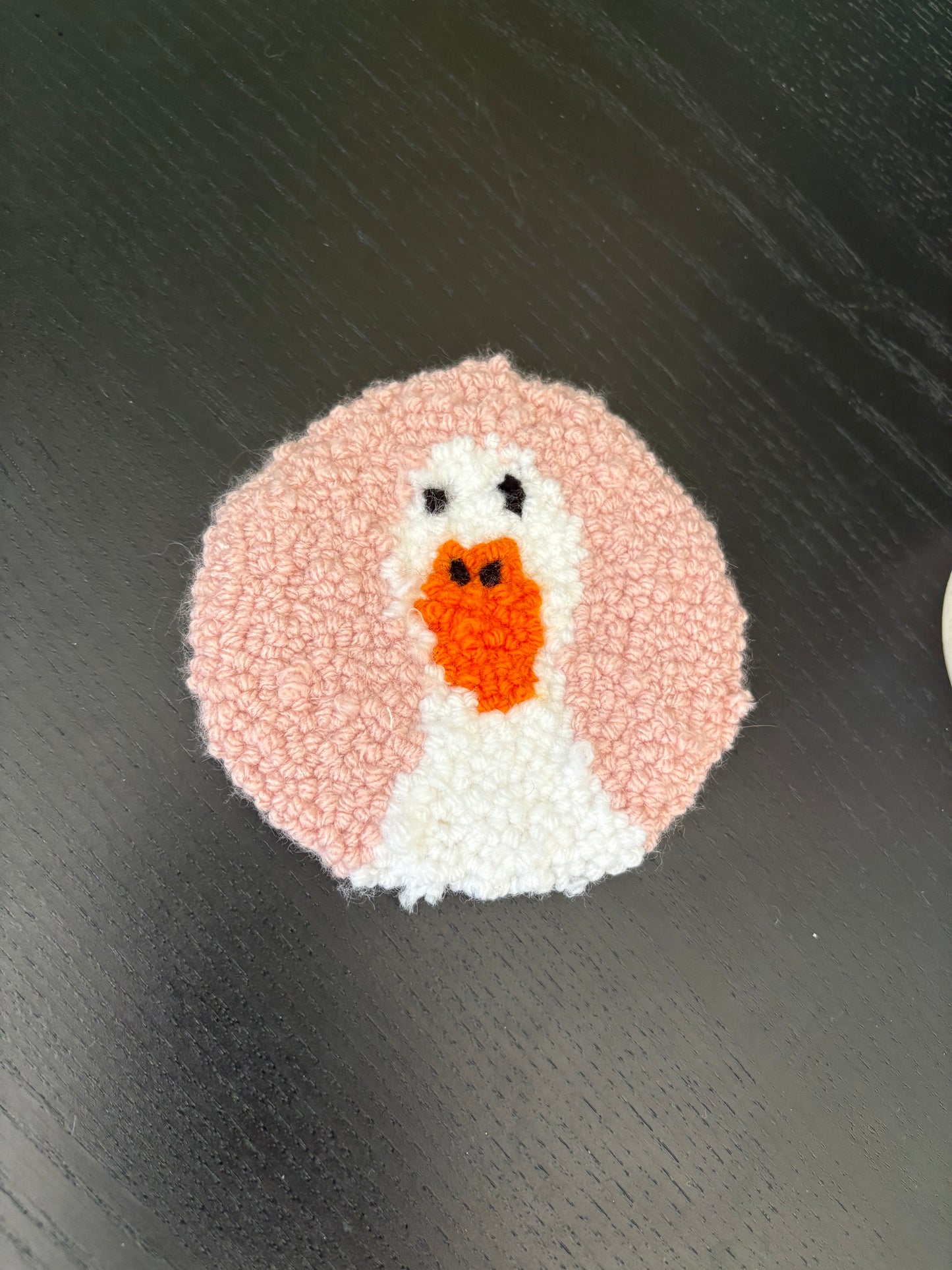 Punch Needle Silly Goose Coaster