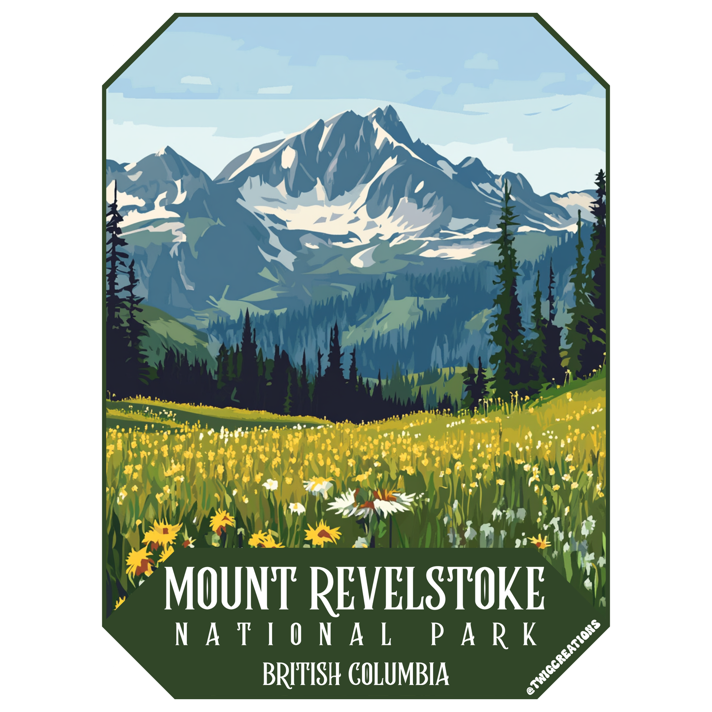 Mount Revelstoke National Park Sticker Twig Creations