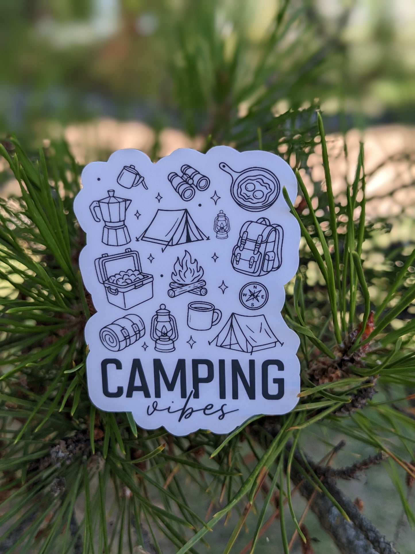 Camping Vibes Sticker Twig Creations