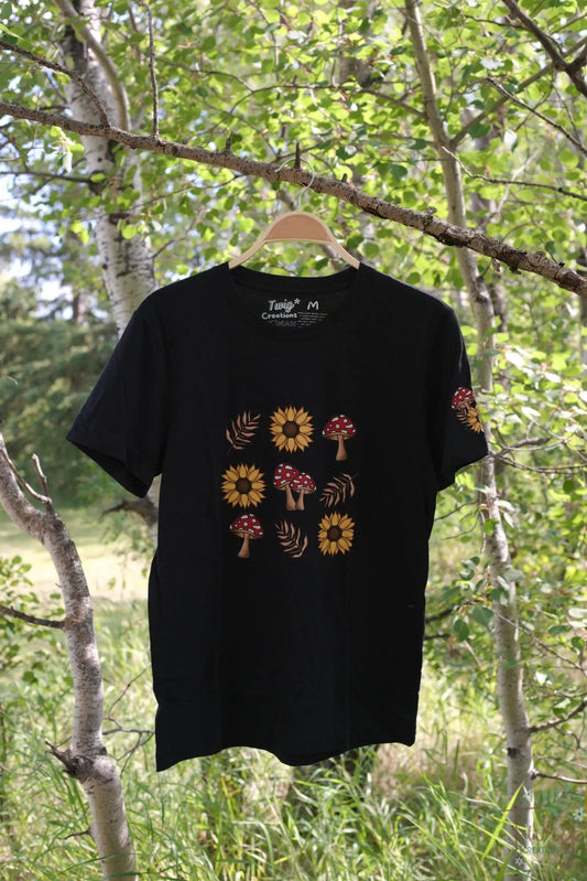 Shrooms & Blooms T-shirt Twig Creations