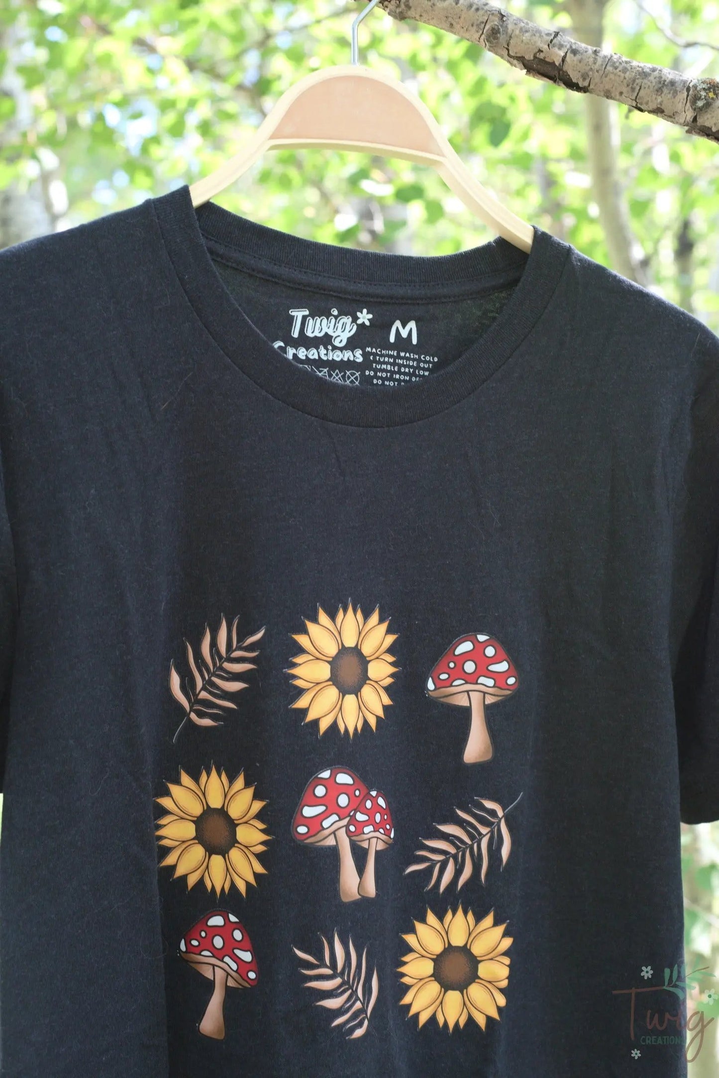 Shrooms & Blooms T-shirt Twig Creations