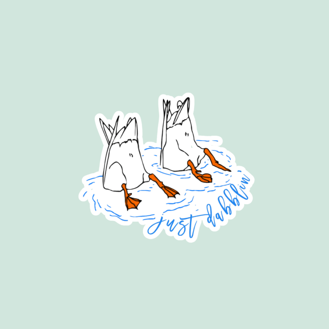 Two Dabbling Ducks Sticker Twig Creations