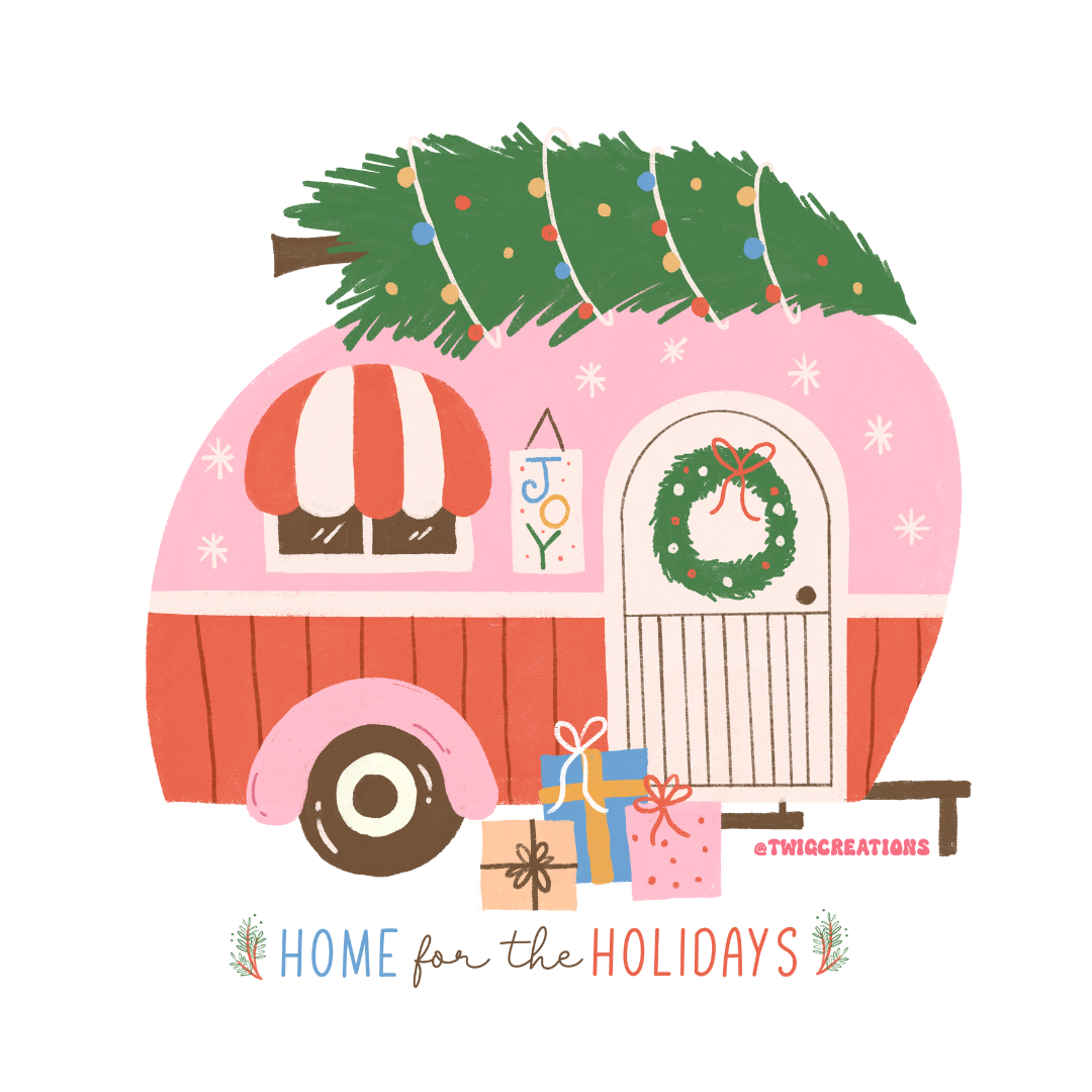 Christmas Camper Sticker Twig Creations