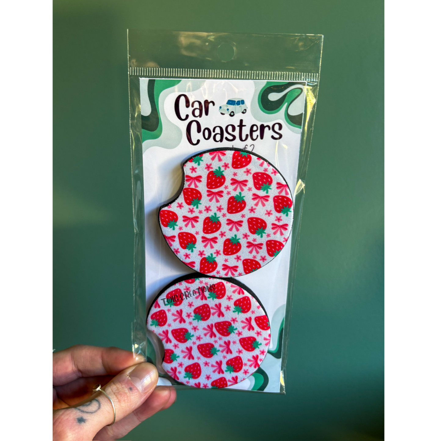 Berry Cute Car Coasters