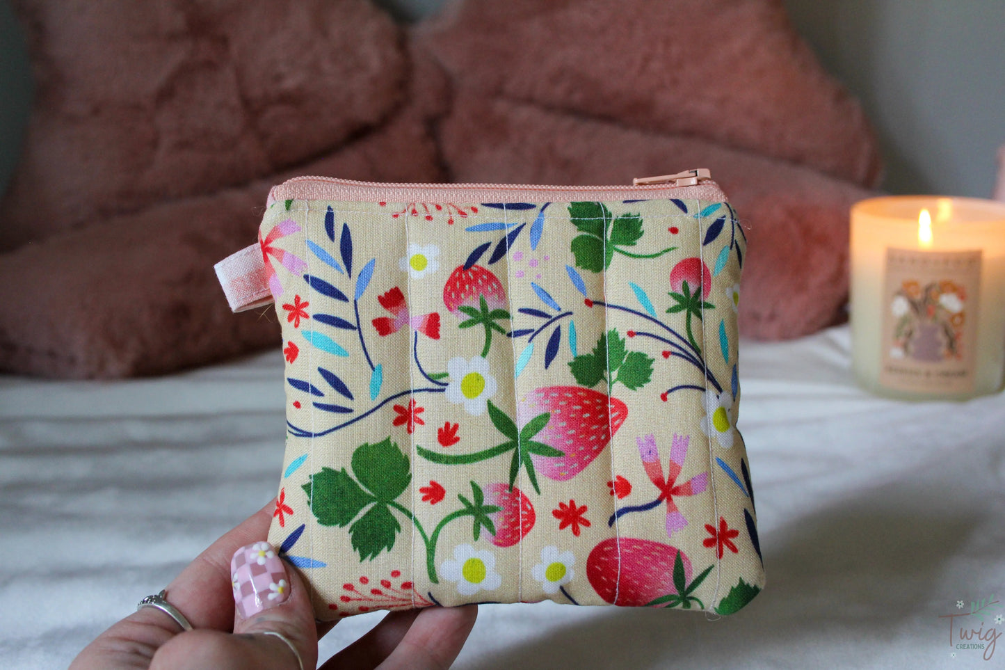 The Strawberry Patch Keychain Wallet