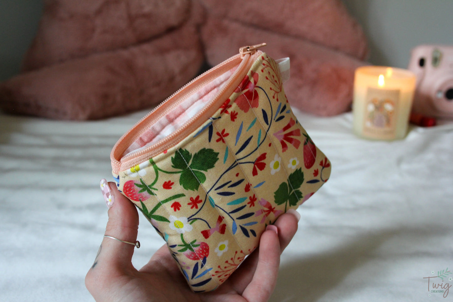 The Strawberry Patch Keychain Wallet