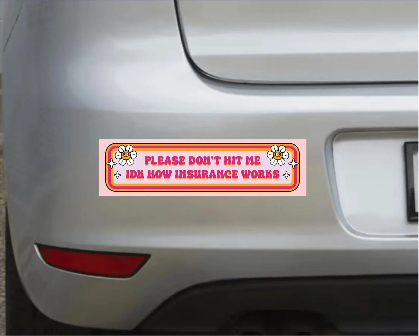 Please Don't Hit Me Car Bumper Magnet Twig Creations