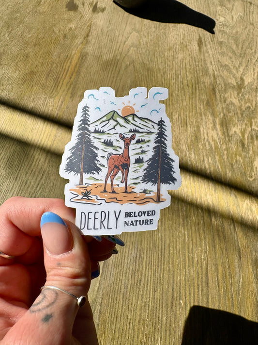 Deerly Beloved Nature Sticker