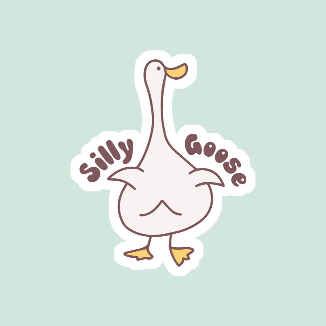 Silly Goose Butt Sticker