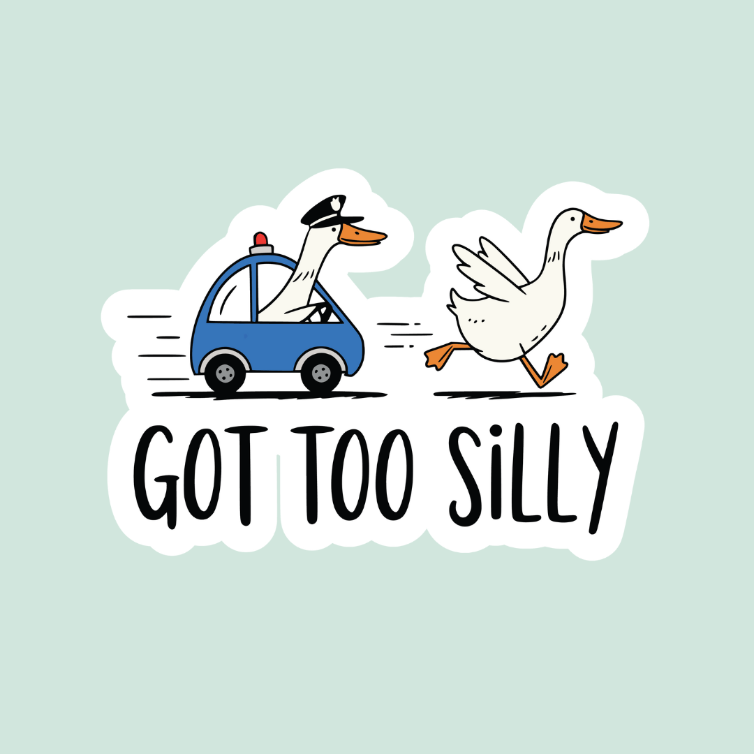 Got Too Silly Police Sticker Twig Creations