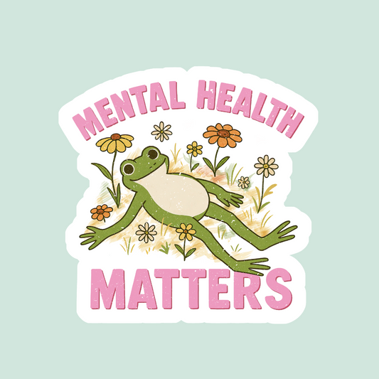 Mental Health Matters Frog Sticker