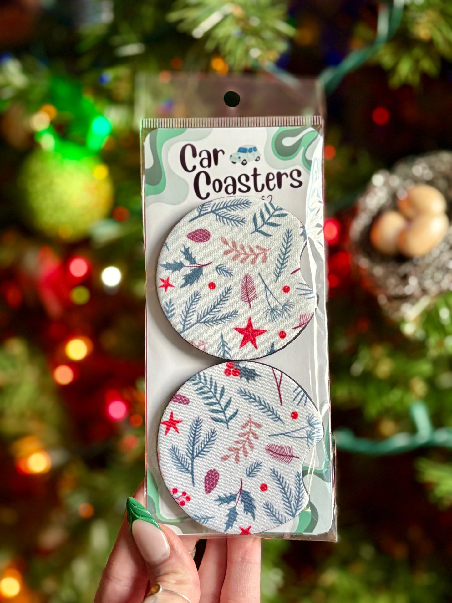 Winter Foliage Car Coasters Twig Creations