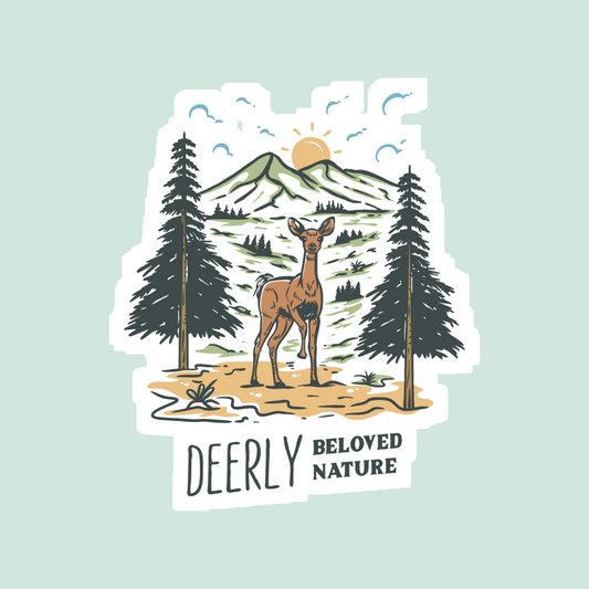 Deerly Beloved Nature Sticker