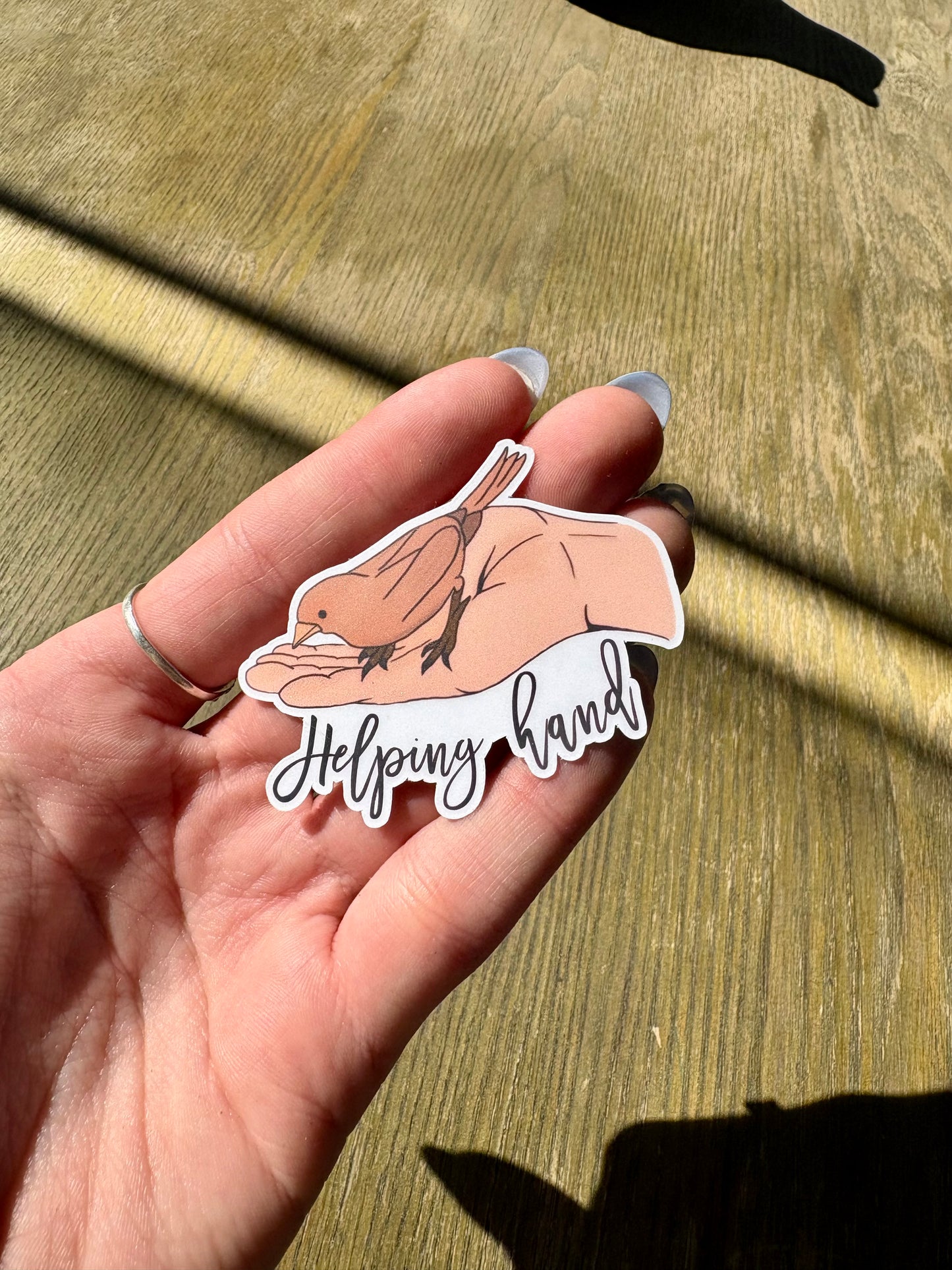 Bird in Hand Sticker