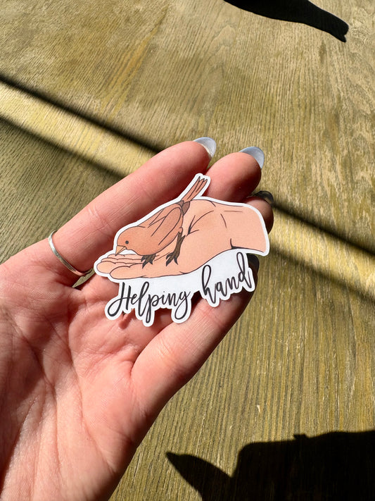 Bird in Hand Sticker