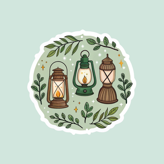 Cottagecore Lanterns (#1) Sticker