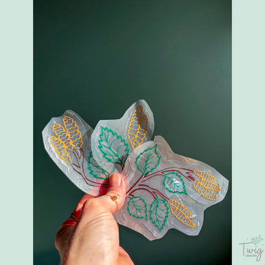 Aspen Leaves Rainbow Window Cling Bundle Twig Creations