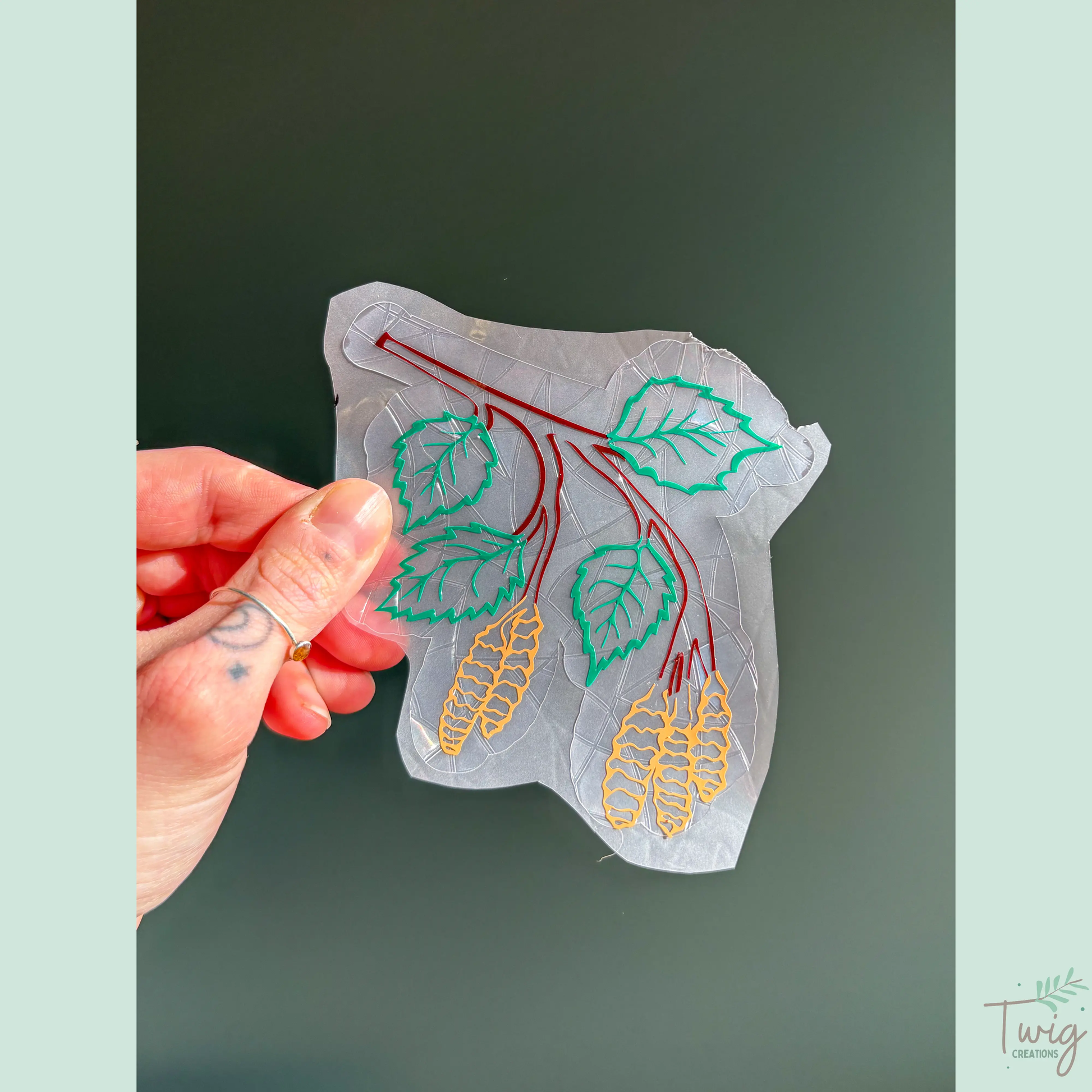 Aspen Leaves Rainbow Window Cling Bundle Twig Creations