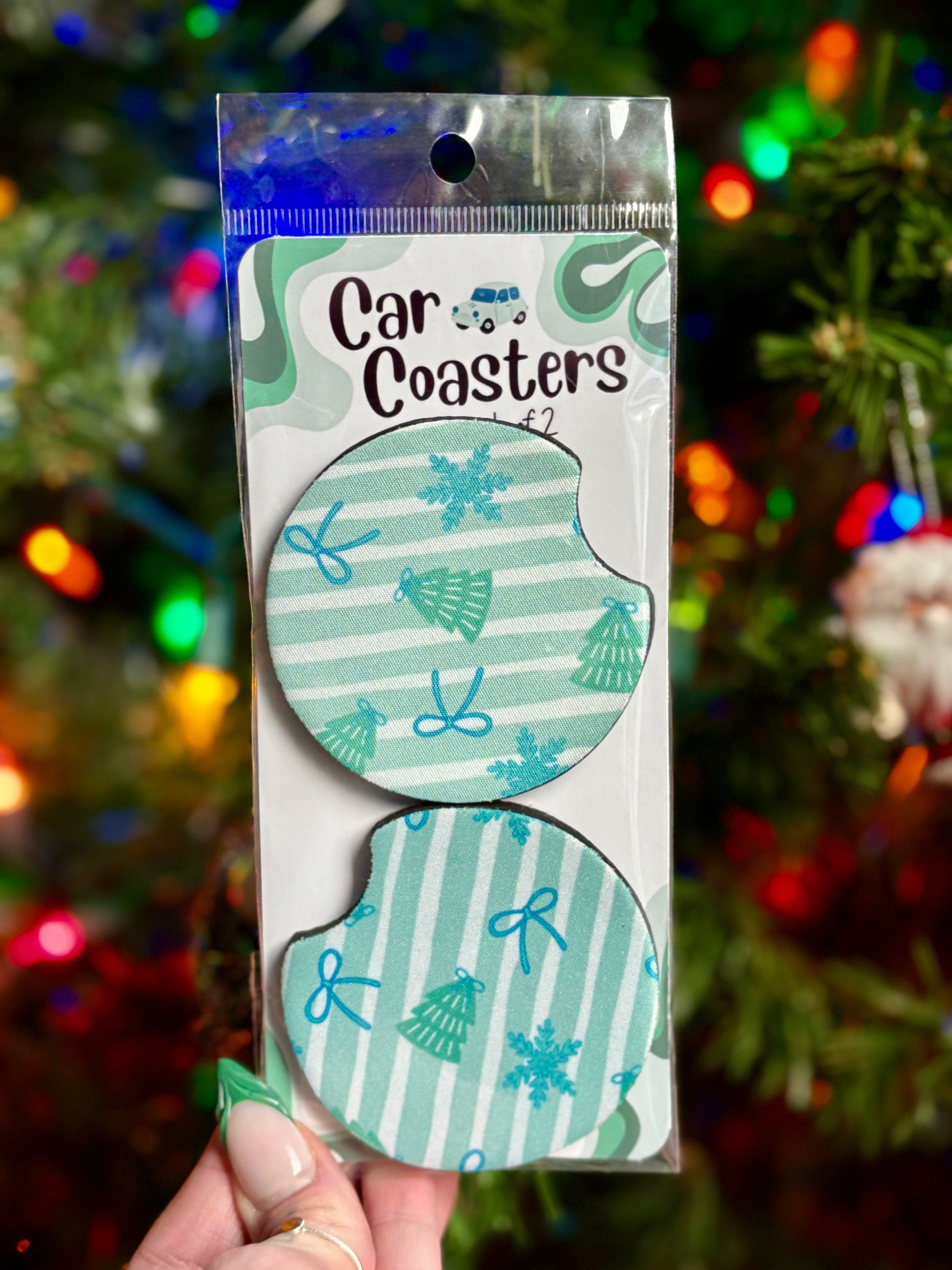 Coquette Christmas Car Coasters Twig Creations