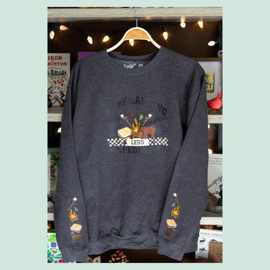 More Camping, Less People Crewneck