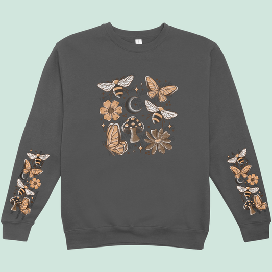 Cottagecore Bees & Butterflies Crewneck