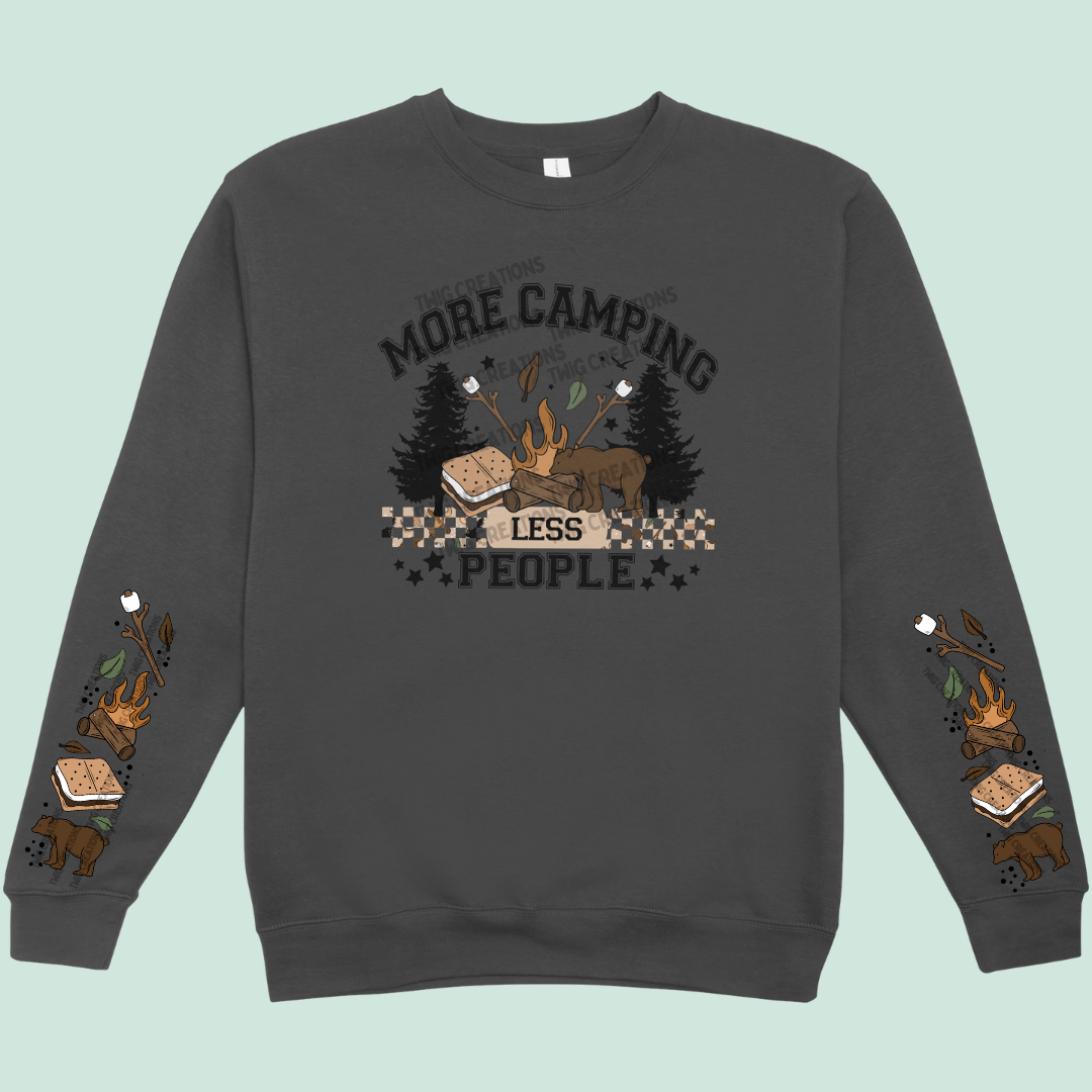 More Camping, Less People Crewneck