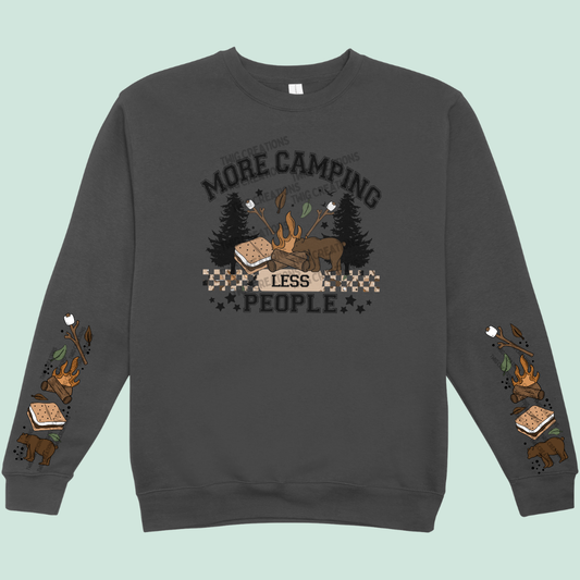 More Camping, Less People Crewneck