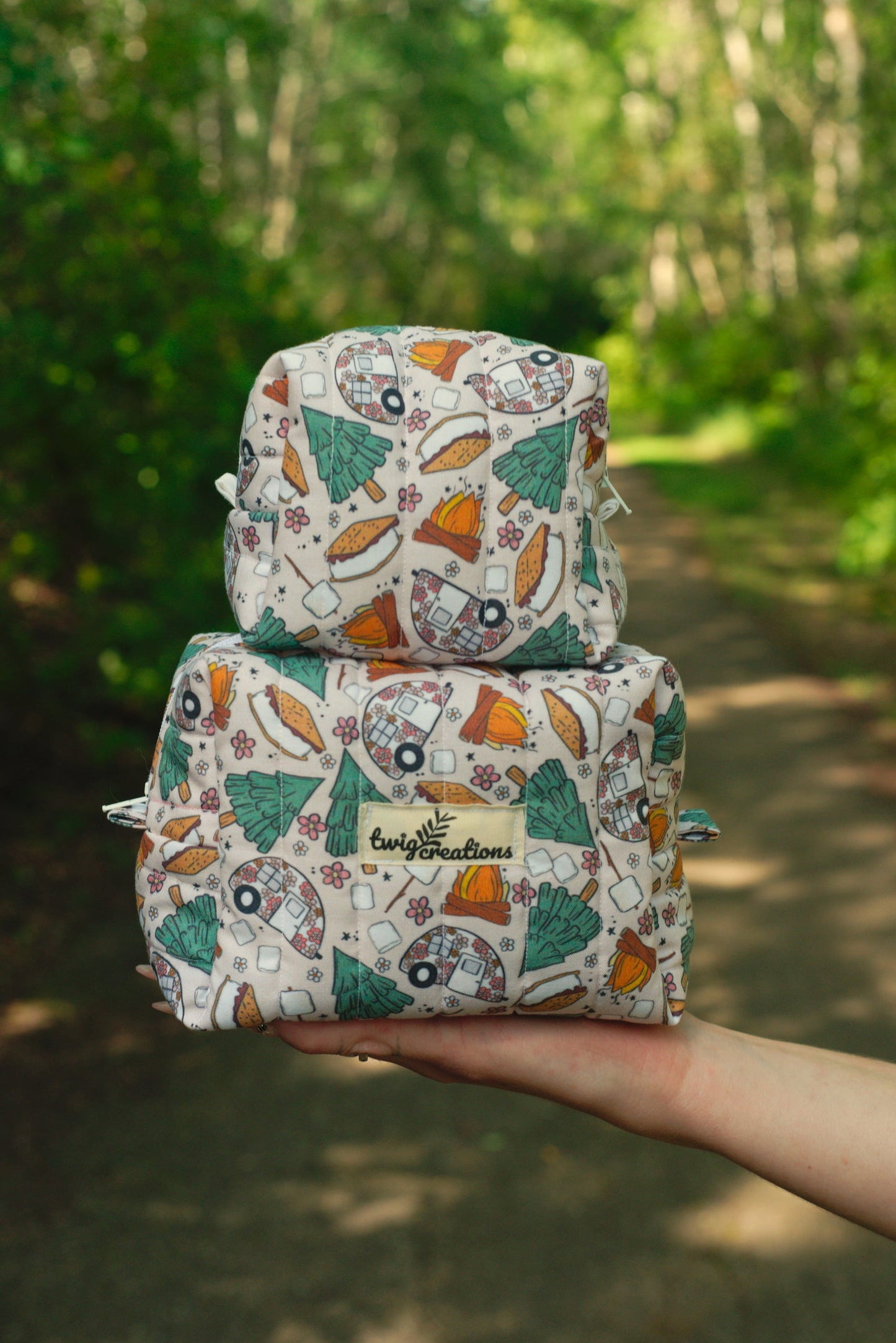 Blush Adventure Makeup Bag Twig Creations