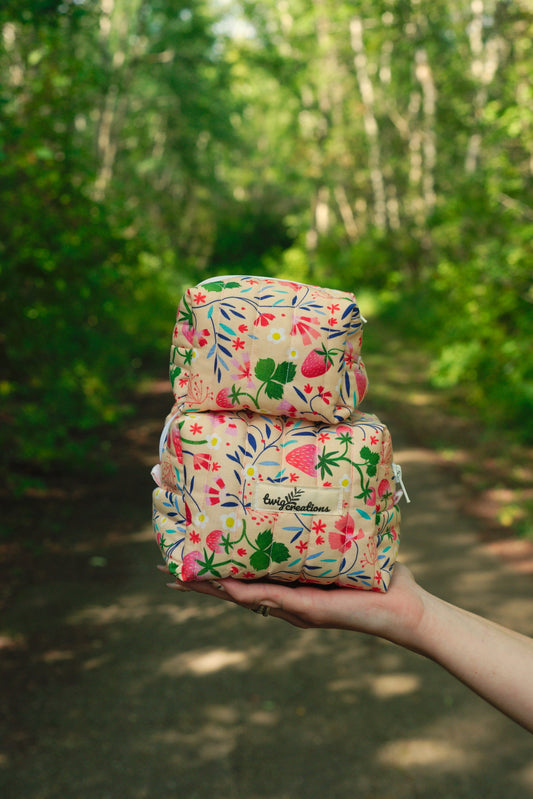 Strawberry Patch Makeup Bag Twig Creations