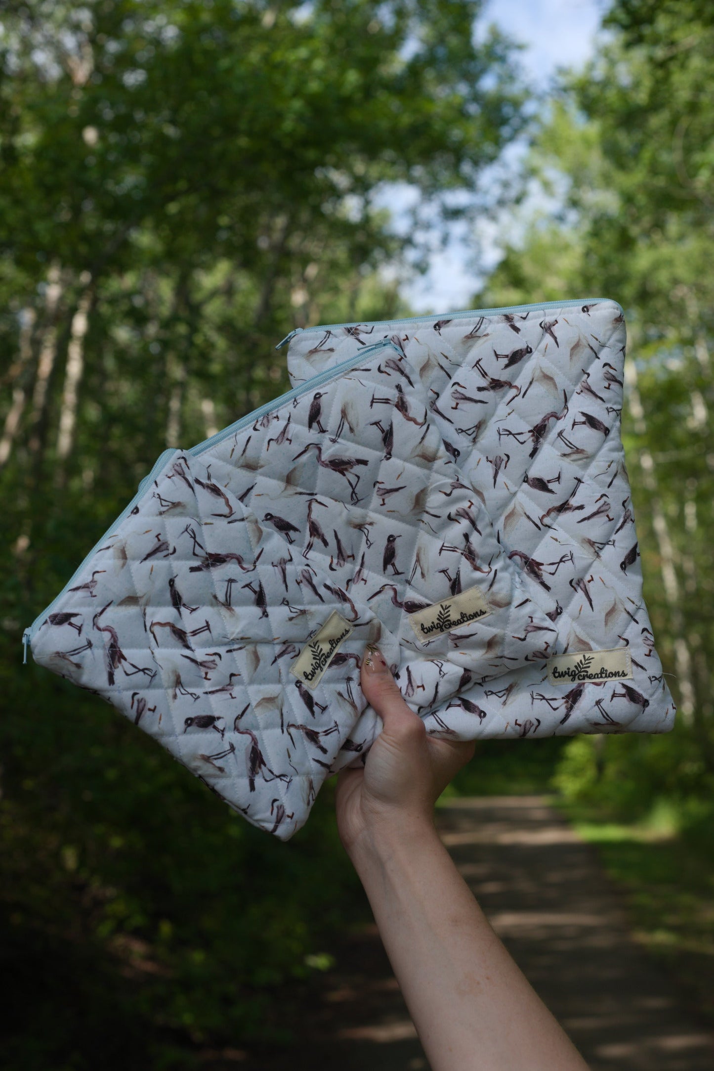 Quilted Cotton Zipper Pouch Twig Creations
