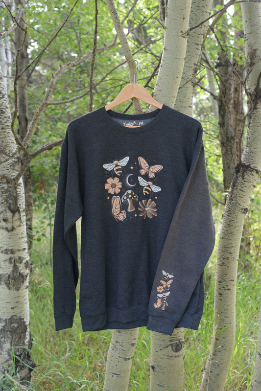 Cottagecore Bees & Butterflies Crewneck Twig Creations