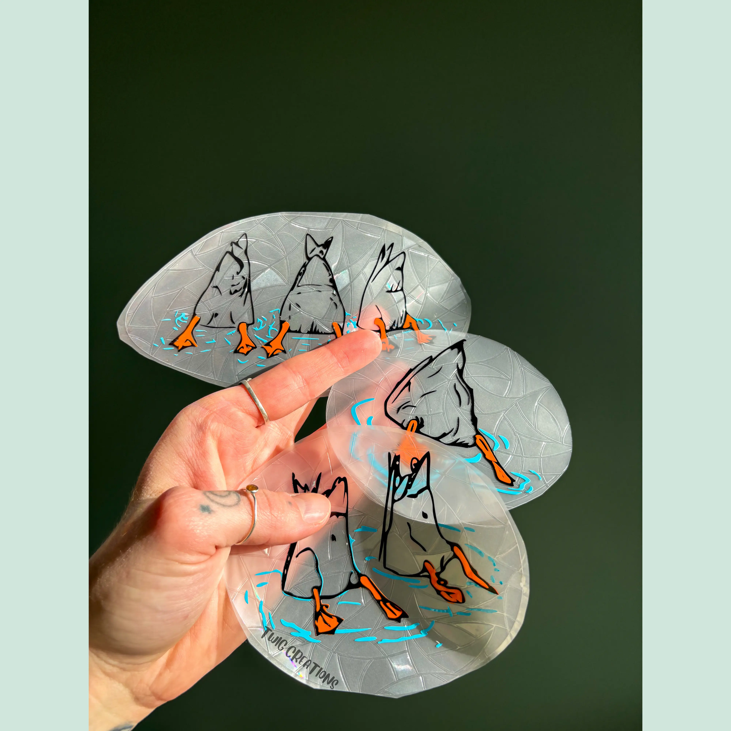 Dabbling Ducks Rainbow Window Cling Bundle (3 pack) Twig Creations