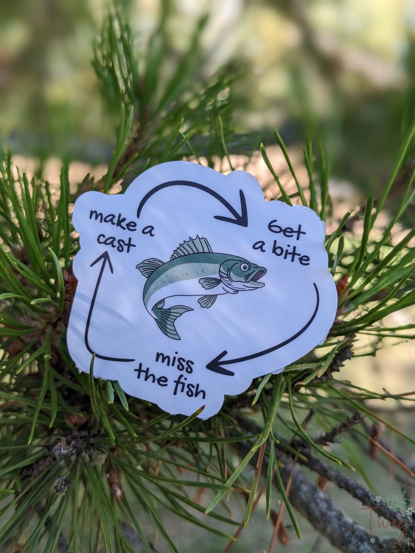 Fishing Fate Sticker Twig Creations
