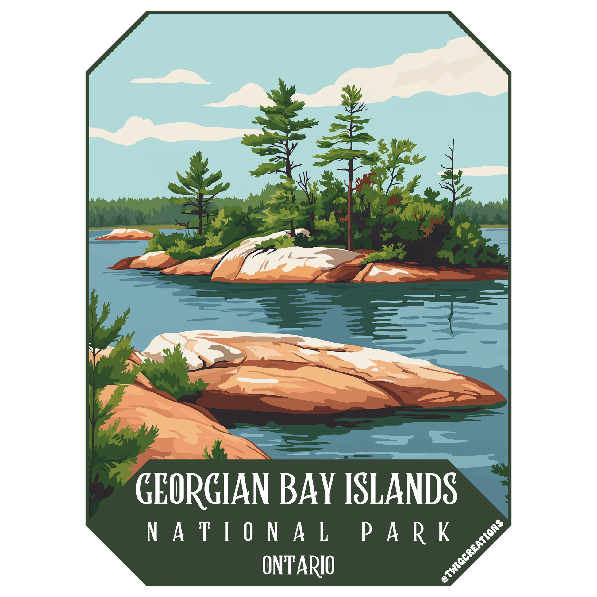 Georgian Bay Islands National Park Sticker Twig Creations