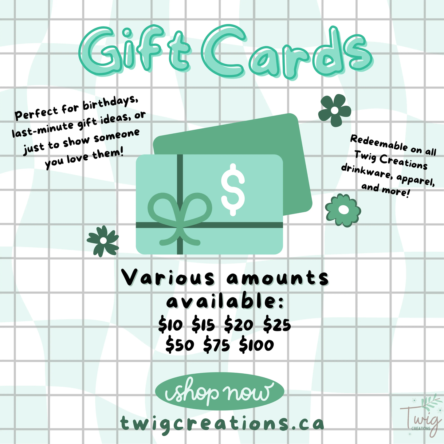 Gift Card Twig Creations