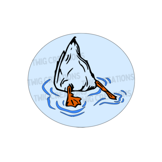 One Dabbling Duck Rainbow Window Cling