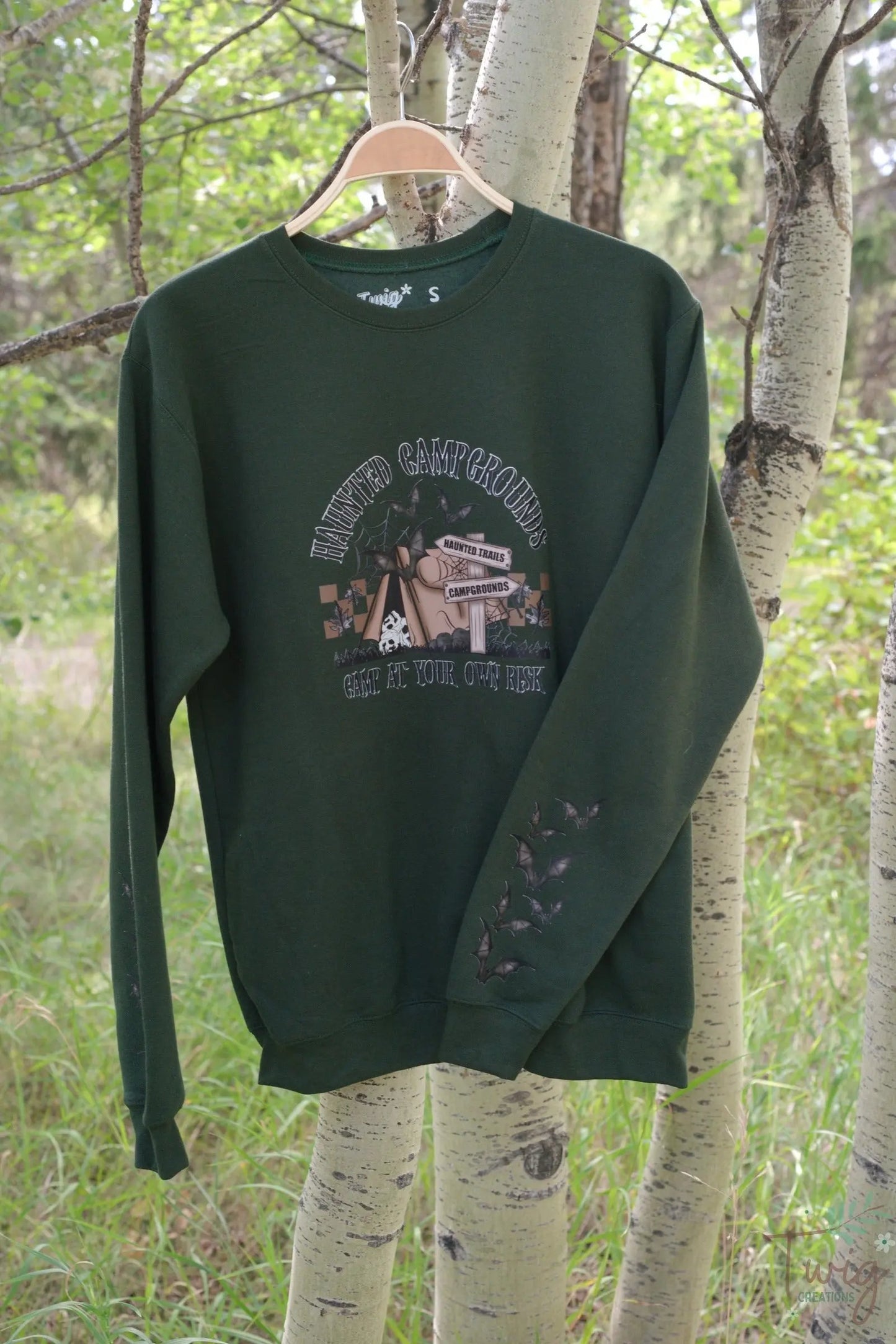 Haunted Campgrounds Crewneck Twig Creations