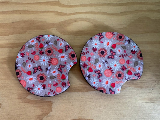 Sun-kissed Meadow Car Coasters