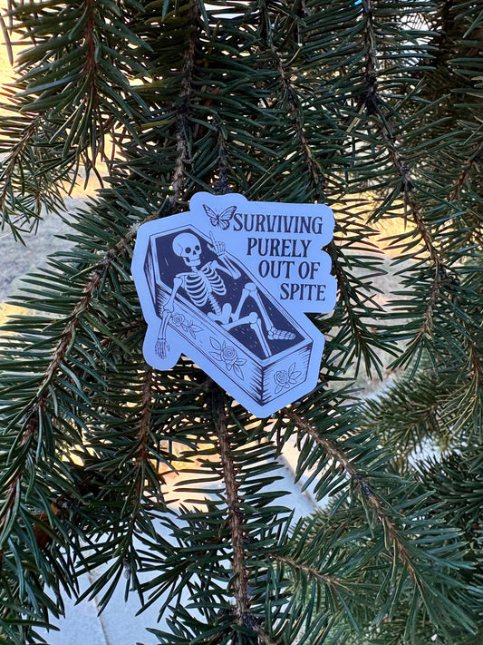 Surviving Purely Out of Spite Sticker Twig Creations