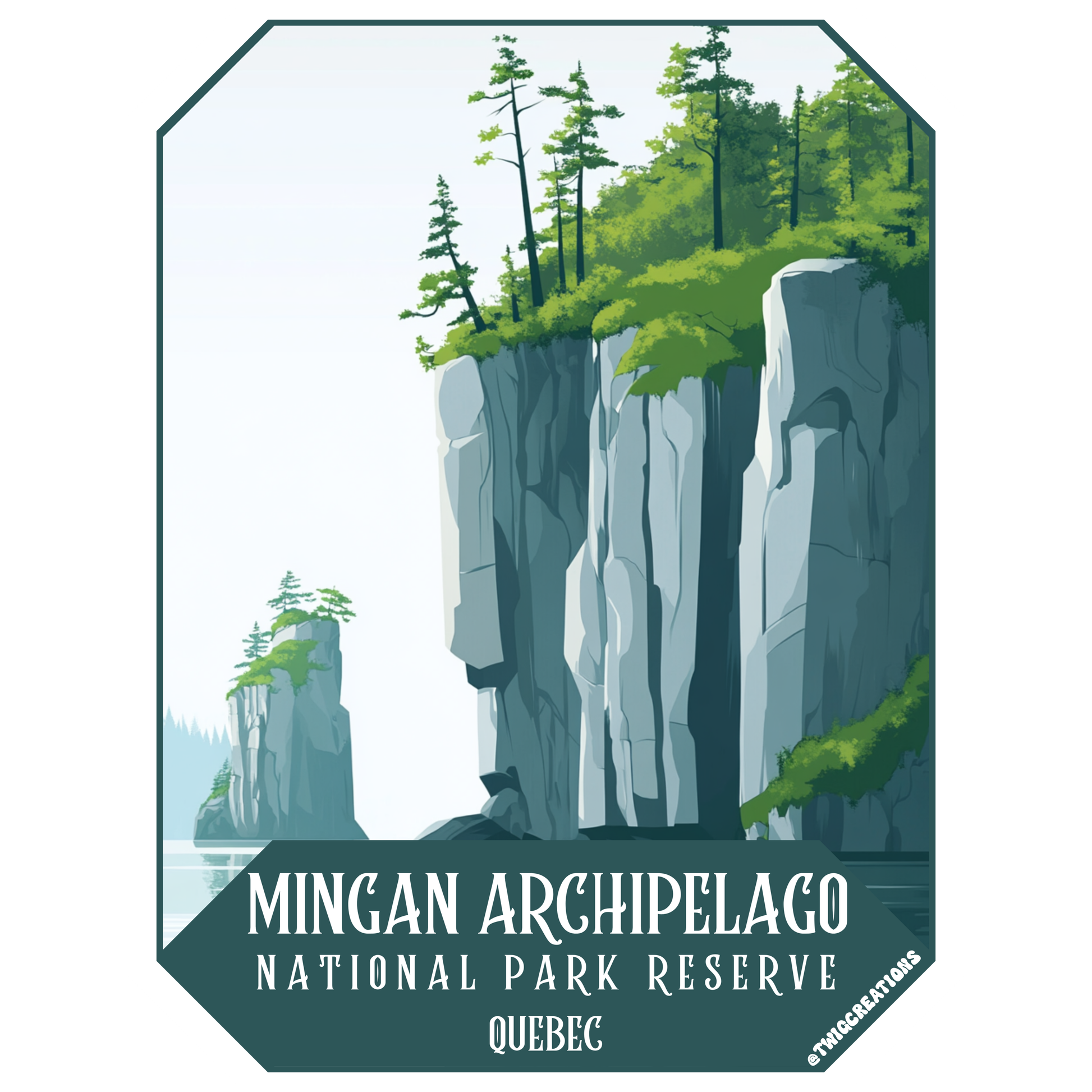 Mingan Archipelago National Park Reserve Sticker Twig Creations